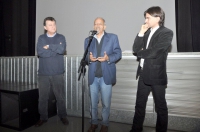 Il Direttore del Festival, Rodrigo Díaz con Eduardo "Mono" Carrasco e Francesco Comina